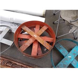 BARREL DOLLIES - 4 TIRES - ROUND - ORANGE - ~23"D