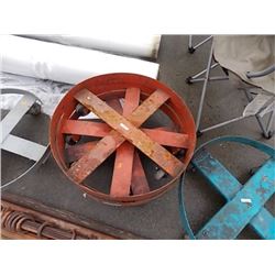 BARREL DOLLIES - 4 TIRES - ROUND - ORANGE - ~23"D