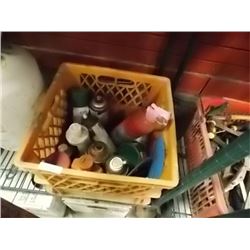 CRATE - FIRE EXTINGUISHER, PAINT, WAX, AND MORE