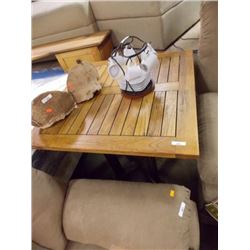 TEAK PATIO TABLE - ANDREW RICHARD DESIGN - 29" X 29" TOP