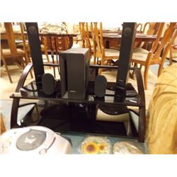 BLACK GLASS AND METAL PLASMA T.V STAND