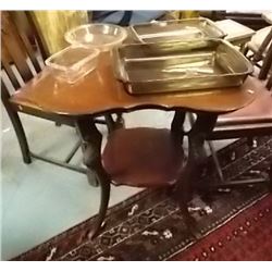 MAHOGANY PARLOUR TABLE - 2 TIER