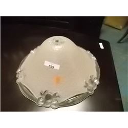 VINTAGE PALE PINK GLASS CEILING LIGHT SHADE