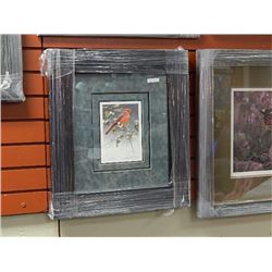 FRAMED LIMITED EDITION PRINT - CARDINAL & SNOWBERRIES - ROBERT BATEMAN - GALLERY ESTIMATE ~$625