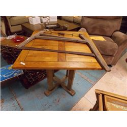 TEAK PATIO TABLE - ANDREW RICHARD DESIGN - 29" X 29" TOP
