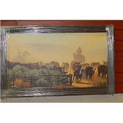 FRAMED LIMITED EDITION PRINT - CAN YOU HEAR ME YET - A.J.KING - GALLERY ESTIMATE ~$825