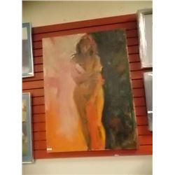 PICTURE - OIL ON CANVASS - LADY - NUDE
