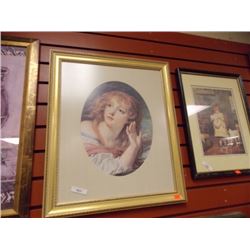GOLD FRAMED GIRL PICTURE