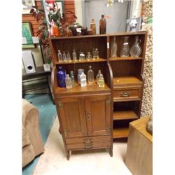 VINTAGE WOOD CABINET - 16 X 30 X 51" TALL