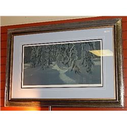 FRAMED LIMITED EDITION PRINT - DEEP WINTER WOLVES - ROBERT BATEMAN - GALLERY ESTIMATE ~$1425