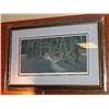 Image 1 : FRAMED LIMITED EDITION PRINT - DEEP WINTER WOLVES - ROBERT BATEMAN - GALLERY ESTIMATE ~$1425