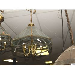 BRASS & GLASS CEILING LIGHT