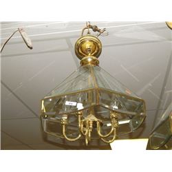 BRASS & GLASS CEILING LIGHT
