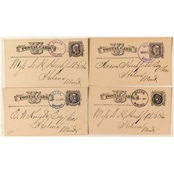 Four Distinctive Dillon, Beaverhead Colored Cancels