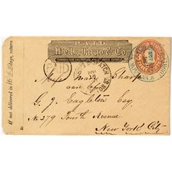 Helena Wells Fargo Cover with a Boyd's Dispatch Stamp