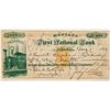 Image 1 : Original Exchange/Check, First National Bank, Helena, RN-B with Teller, Coin, Ingot Vignette