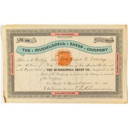 The Musselshell Sheep Company Stock Certificate