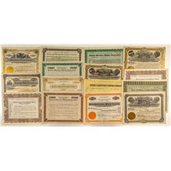 Fifteen Different Butte Mining Stock Certificates