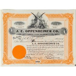 J. Oppenheimer Company Stock Certificate, No. 1