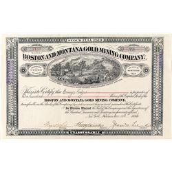 Boston & Montana Gold Mining Company Stock Certificate