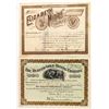Image 1 : Pair of Nice Pictorial Montana Mining Stock Certificates