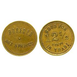 Misspelled "Boueder" Hot Springs Token (Boulder Hot Springs, Montana)