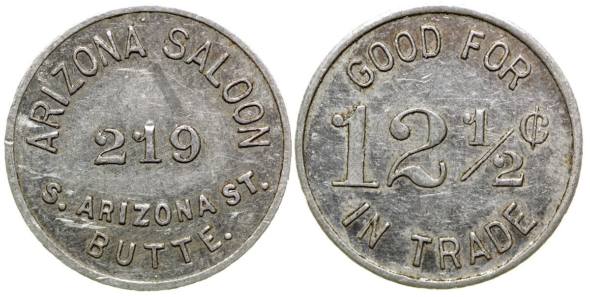 Arizona Saloon Token (Butte, Montana)
