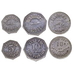 Set of Hennessy's Tokens (Butte, Montana)