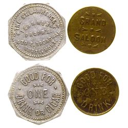 Two Butte Saloon Tokens (Butte, Montana)