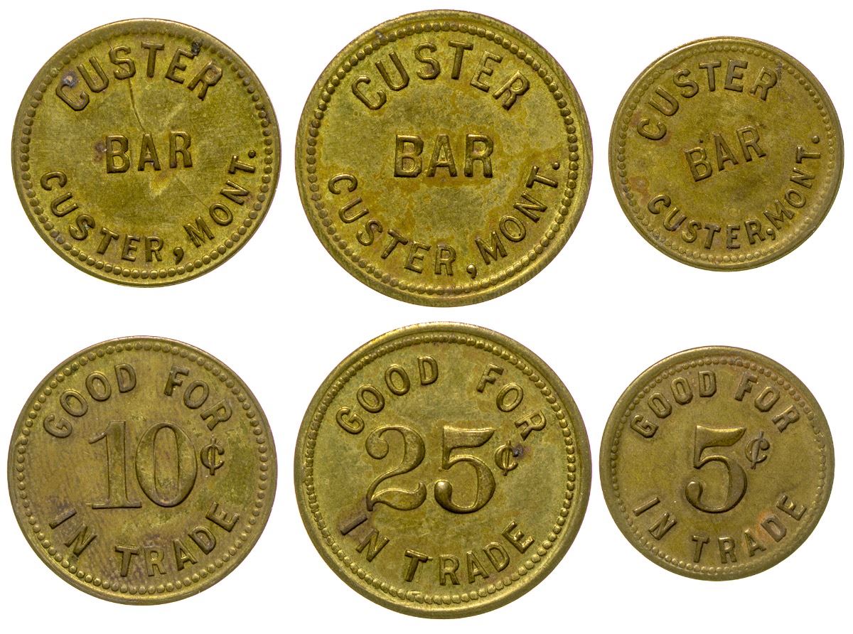 Custer Bar Token Set (Custer, Montana)