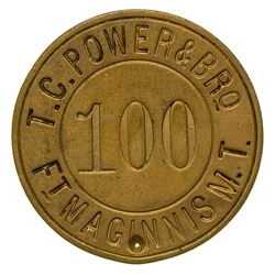 T.C. Power & Bro. Token (R-12) (Fort Maginnis, Montana Territory)