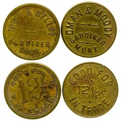 Two Gardiner Tokens: Oman & Moody, Tripp & Melloy (Gardiner, Montana)