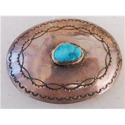 Navajo Sterling Silver & Turquoise Buckle