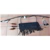 Image 2 : Plains Indian Bow & Arrows w/Quiver & 3 Arrows