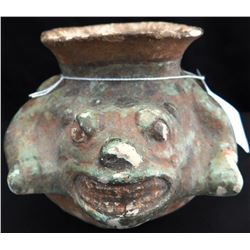 Mayan Jaguar Effigy Pot