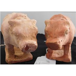 2 Chinese Ceramic Cows