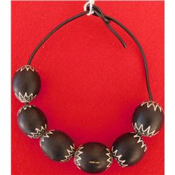 Rare Black Chevron Trade Beads