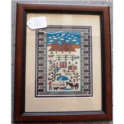 Needle Point Copy of Pictoral Weaving