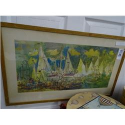 Framed Water Color Sailboats