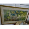 Image 1 : Framed Water Color Sailboats
