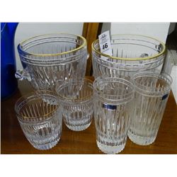 Crystal Goblets & Glasses - 6 Pcs.