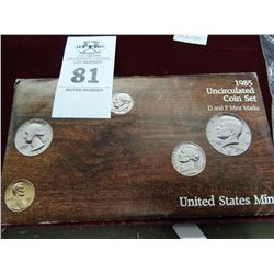 1985 Uncirculated Coin Set