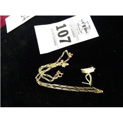 10 Kt. Gold Earrrings w/Necklace