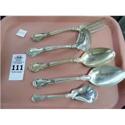 Gorham Sterling Serving Spoon & Fork Set of 5