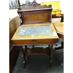 Mahogany Carved Flip Top Writing Desk