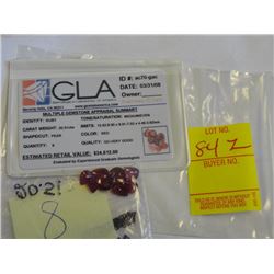 (8) 20.51 ct. Pear Loose Ruby