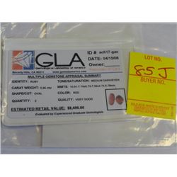 (2) 5.66 ct. Oval Loose Ruby