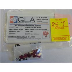 (7) 20.39 ct. Pear Loose Ruby