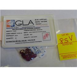 (10) 20.80 ct. Oval Loose Ruby