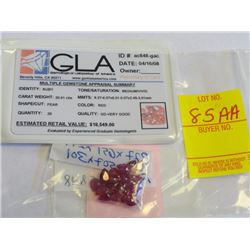 (20) 20.61 ct. Pear Loose Ruby